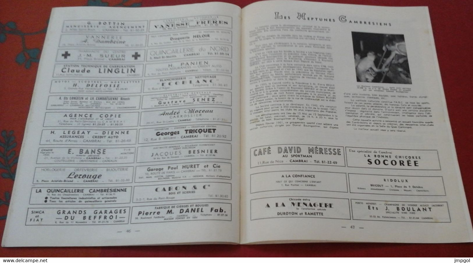 Ville de Cambrai Moniteur Bulletin Municipal 1962 Résidence du Parc Cité Hospitalière Cambrai Hockey Club Les Neptunes