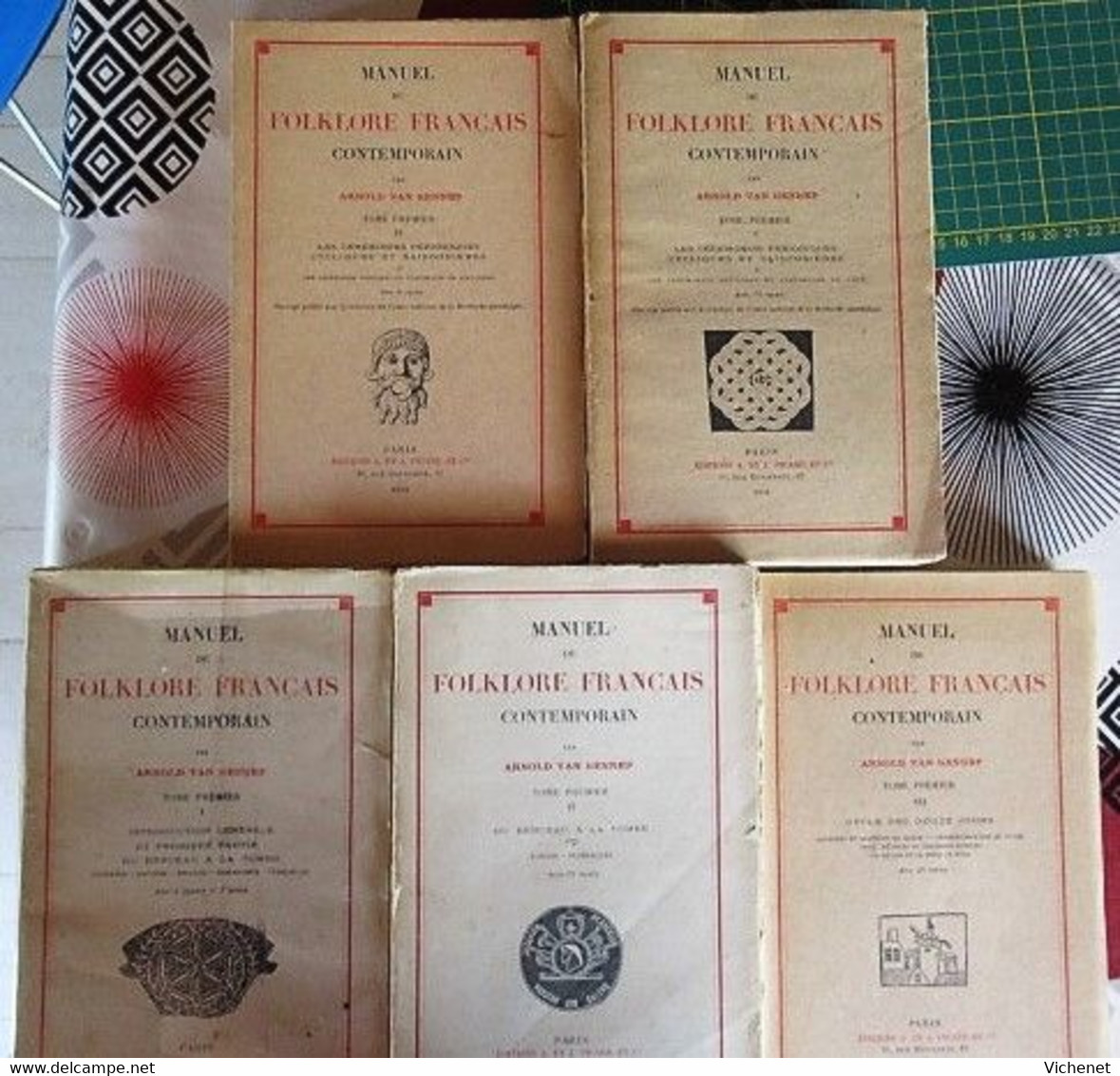 Manuel De Folklore Français Contemporain Par Arnold Van Gennep : Lot De 5 Livres Du Tome Premier - Non Classificati