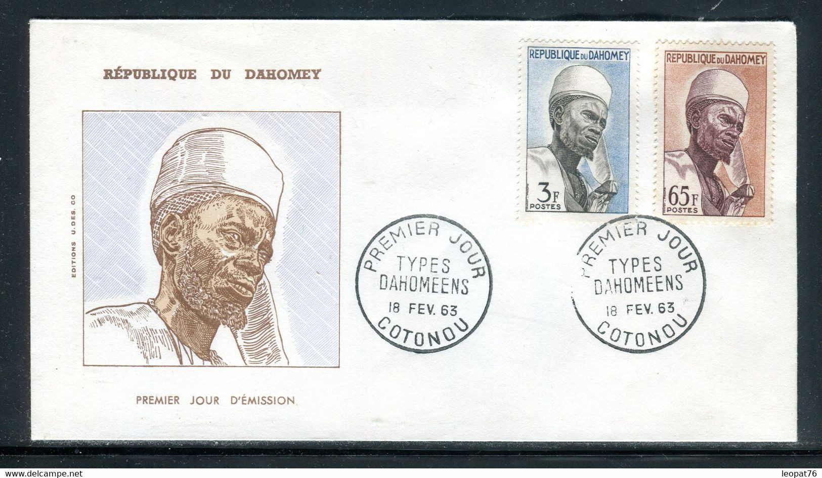 Dahomey - Enveloppe FDC En 1963 -  Type Dahomeens-  F 171 - Benin - Dahomey (1960-...)