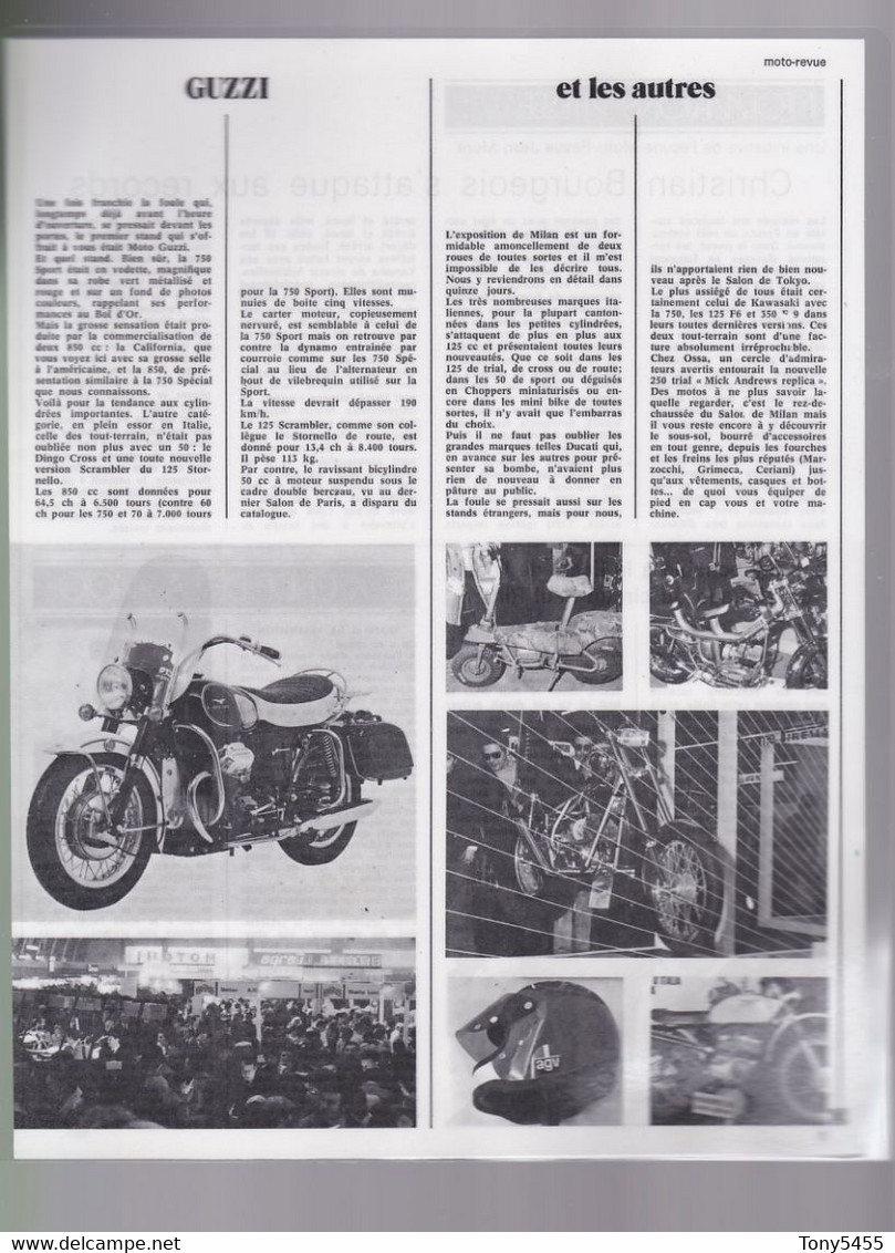 4  Publicités Coupure  Presse Recto-verso  Moto  Suzuki Bultaco Honda    Issue Magazine   ( Lire Description) - Advertising