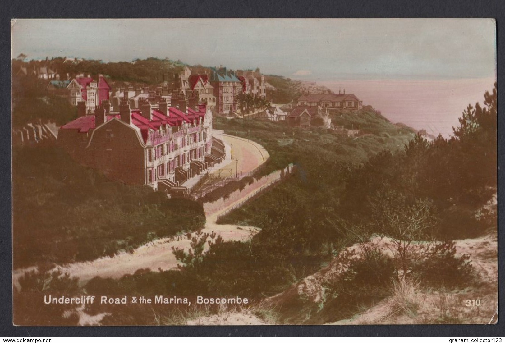 Vintage Postcard Postale Carte Postkarte Undercliff Road & The Marina Boscombe Bournemouth Unposted - Bournemouth (hasta 1972)