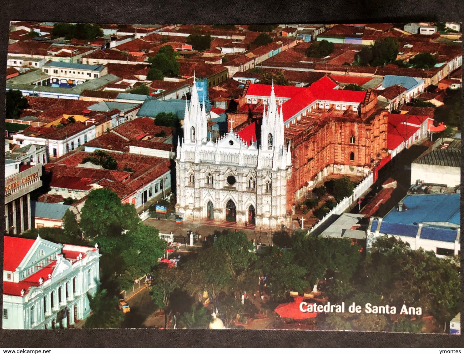 Postcard Santa Ana Cathedral 2012( Firefighter Car Stamps) - El Salvador