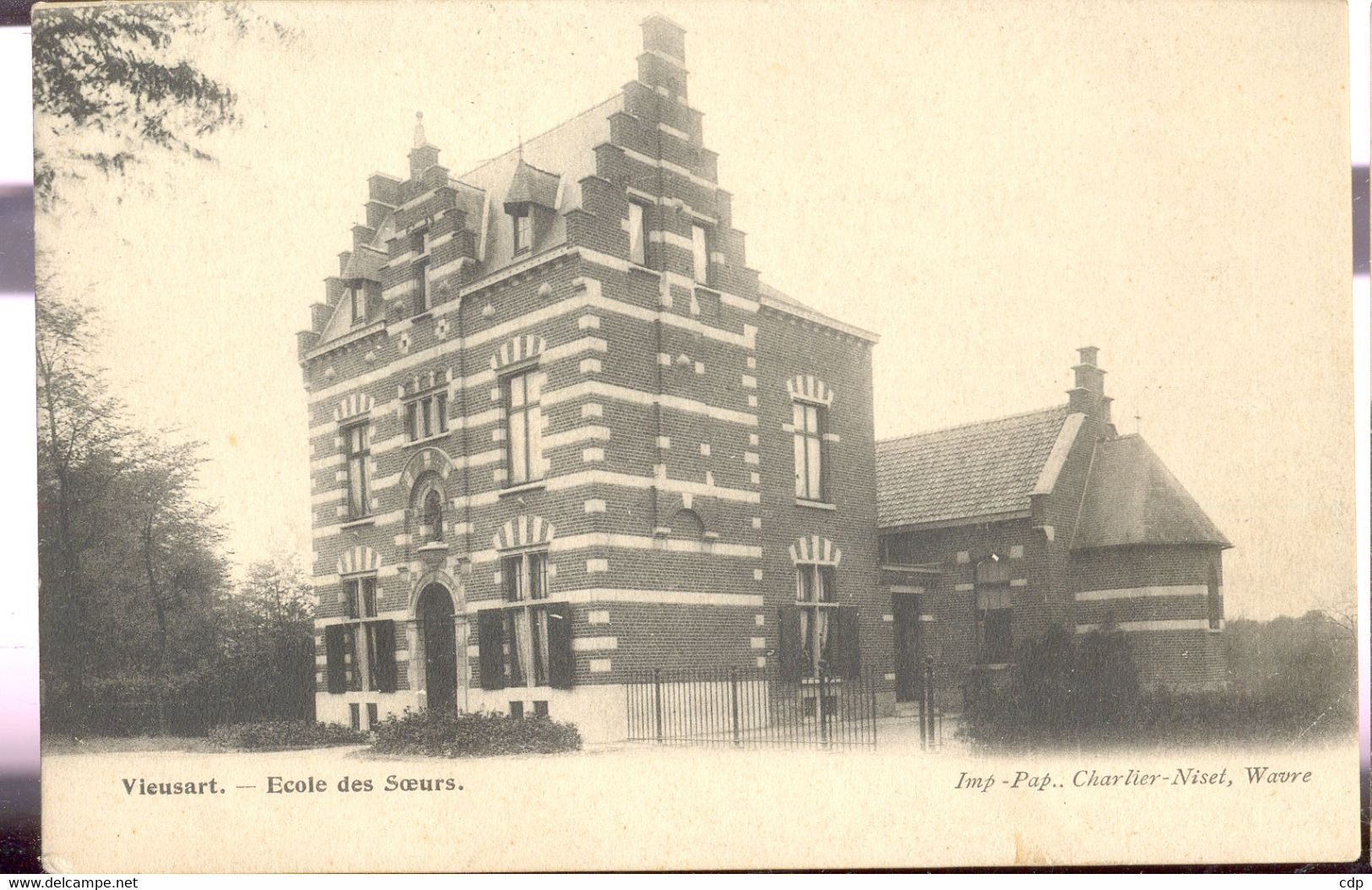 Cpa Vieusart  Chaumont-gistoux   école 1909 - Chaumont-Gistoux