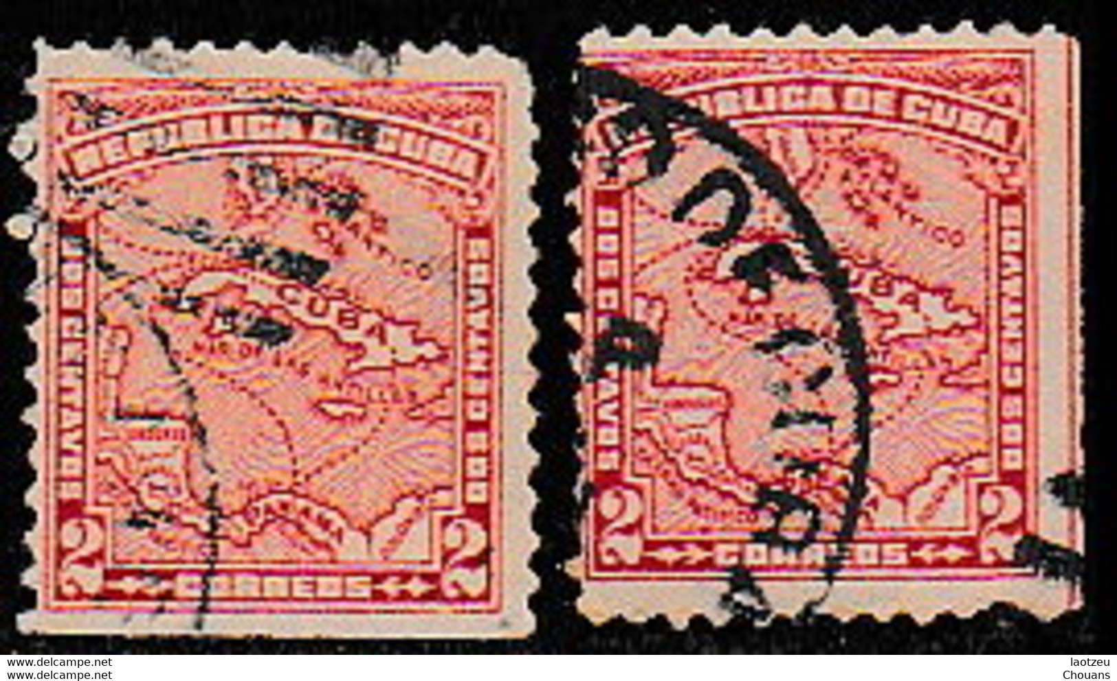 Cuba 1914. ~  YT 167 (par 9) - 2 C. Carte De Cuba - Oblitérés