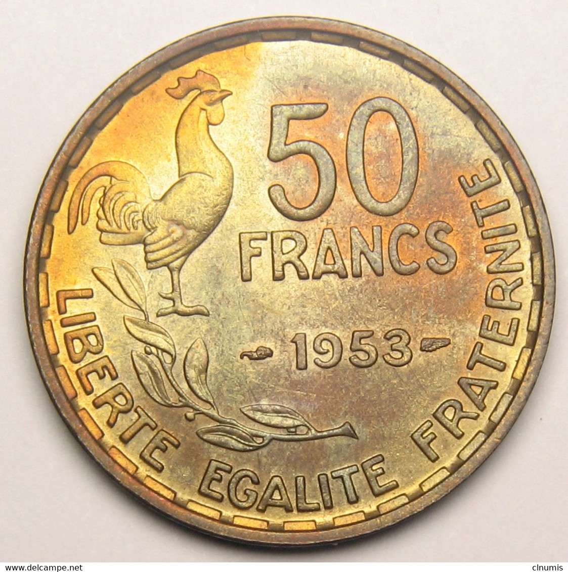 50 Francs Guiraud, 1953, Bronze-aluminium - IV° République - 50 Francs