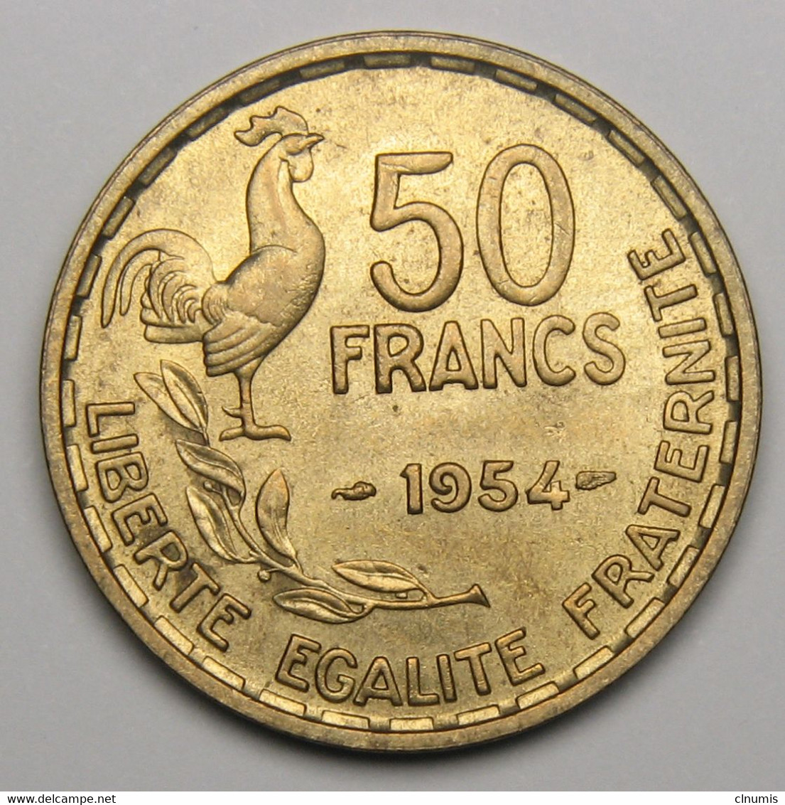 RARE ! 50 Francs Guiraud, 1954, Bronze-aluminium - IV° République - 50 Francs