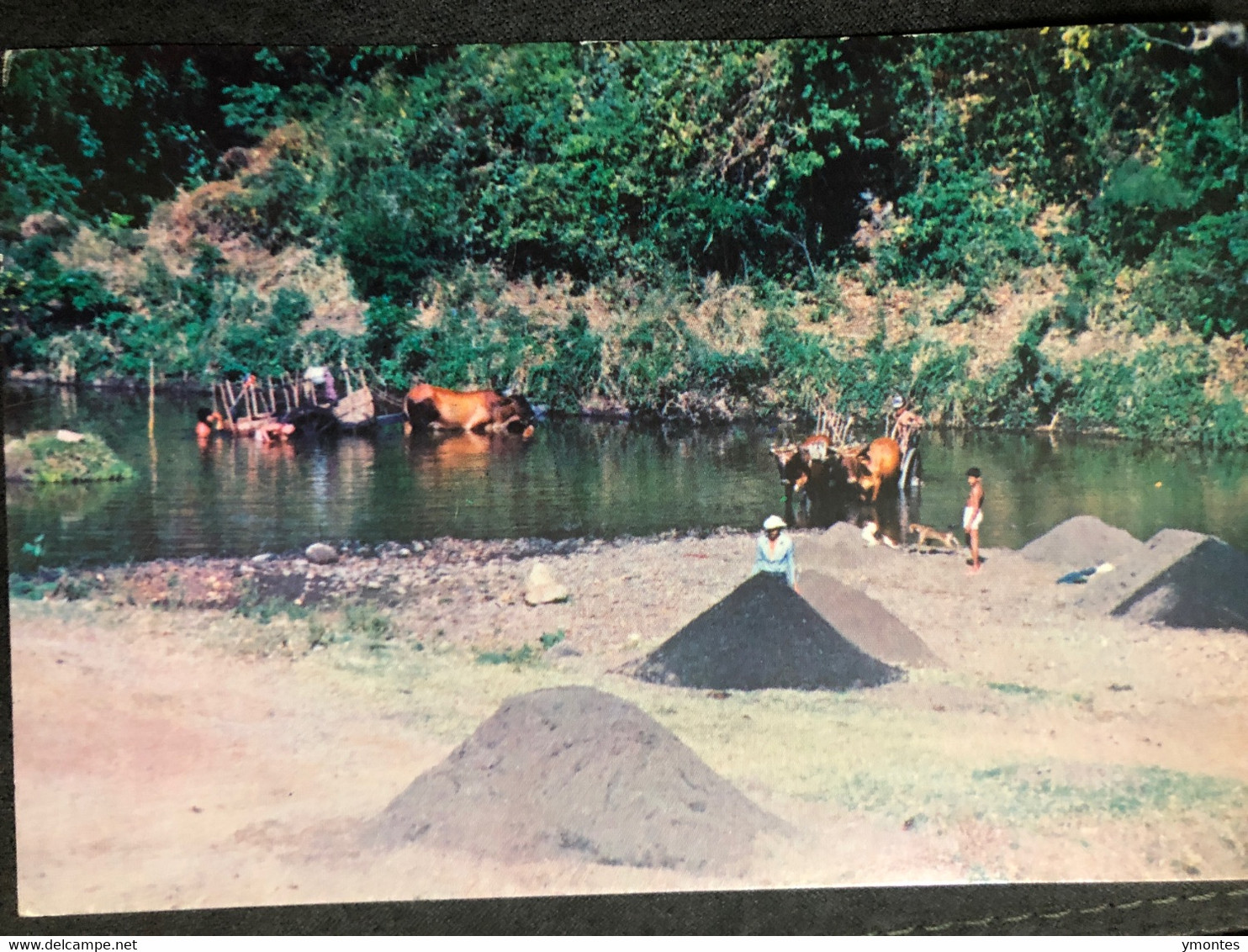 Postcard Arenal River In Sonsonate 2012 ( Libertad Lamarque And Carlos Gardel From ARGENTINA Stamps) - El Salvador