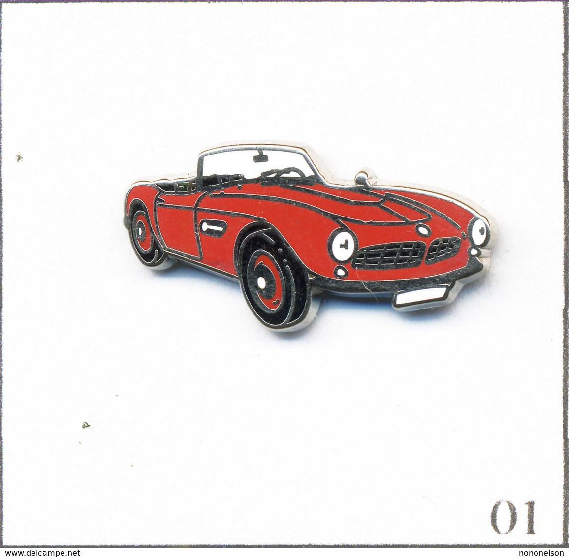 Pin's Automobile - BMW / Modèle 507 Cabriolet Rouge (1956). Non Estampillé. Zamac. T848-01 - BMW