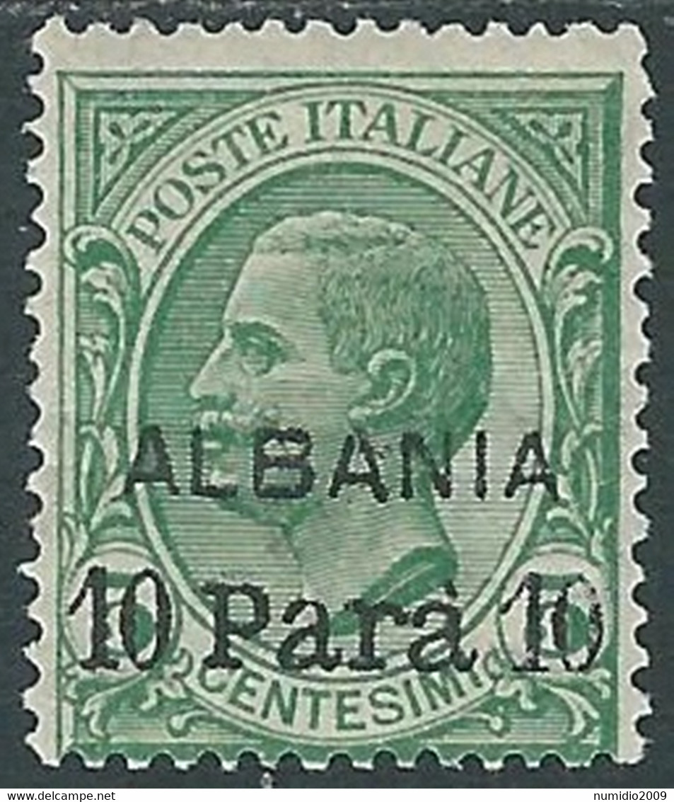 1907 LEVANTE ALBANIA EFFIGIE 10 PA SU 5 CENT MH * - RF26 - Albanie