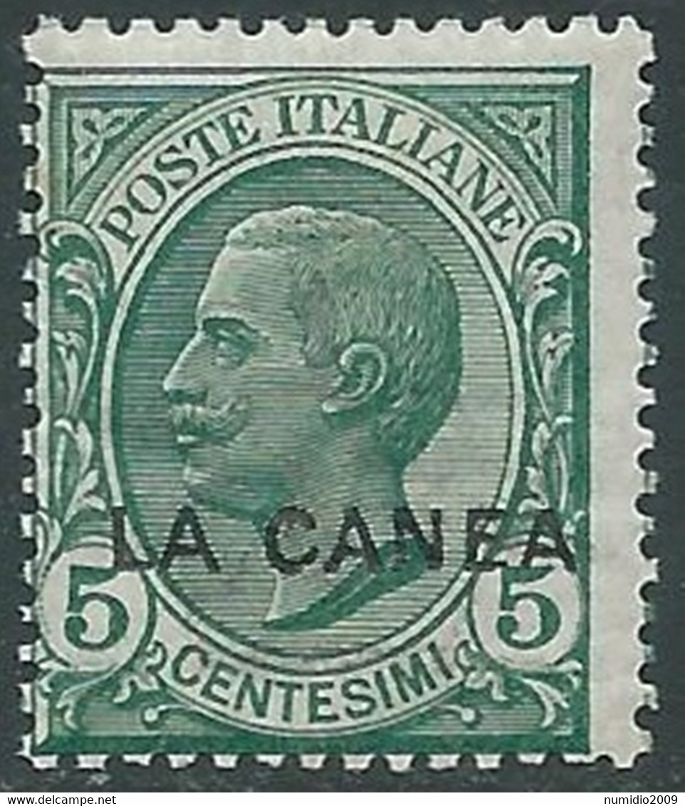 1907-12 LEVANTE LA CANEA EFFIGIE 5 CENT MNH ** - RF26-6 - La Canea