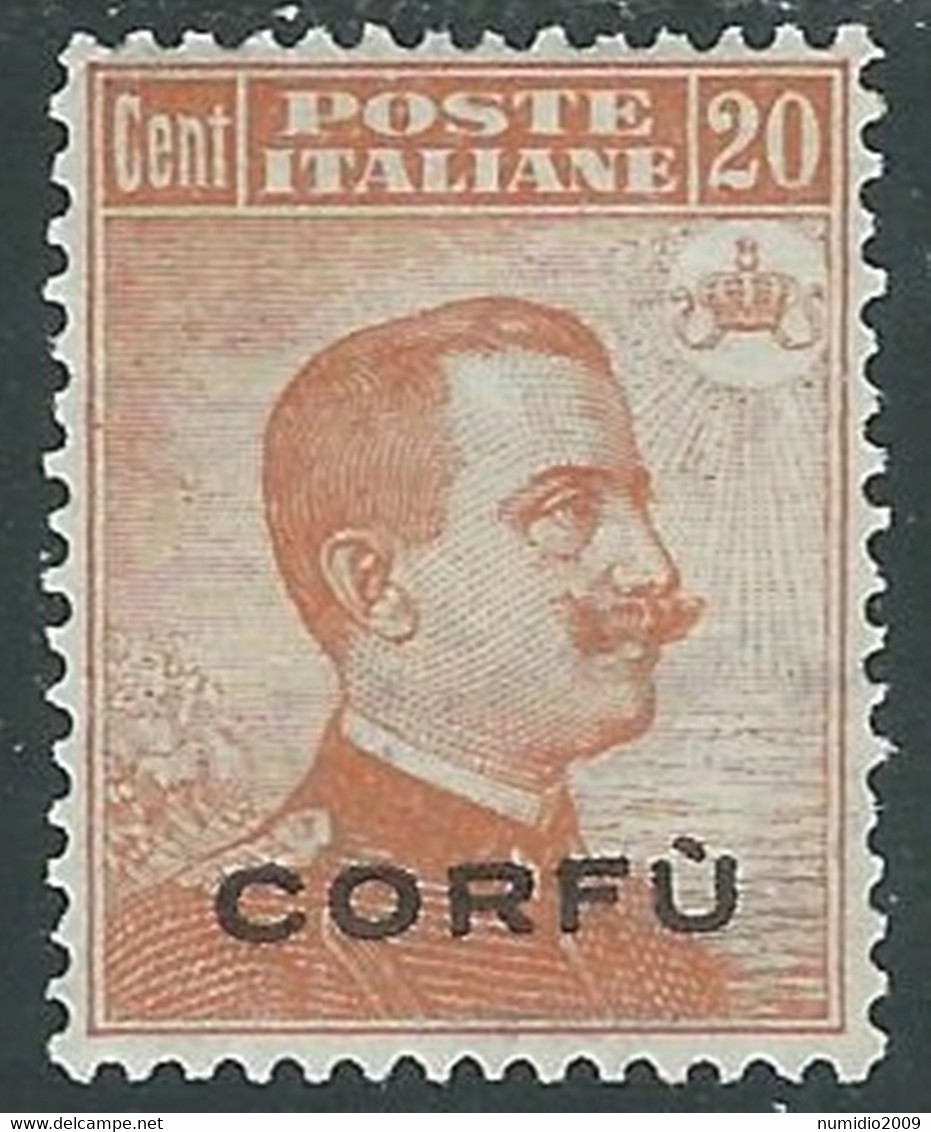 1923 CORFU EFFIGIE 20 CENT LUSSO MH * - RF26-3 - Corfou