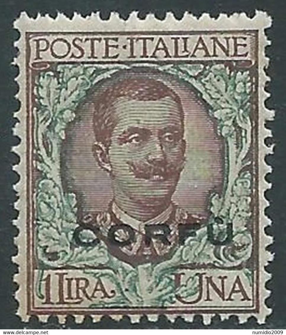 1923 CORFU FLOREALE 1 LIRA MNH ** - RF26-2 - Korfu