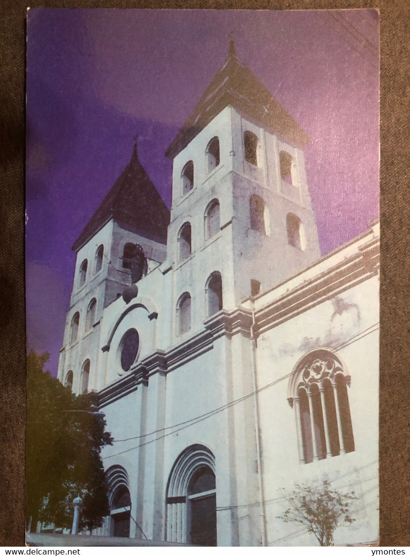 Postcard San Miguel Church 2017 ( Boy Scout And Volcano Stamps) - El Salvador