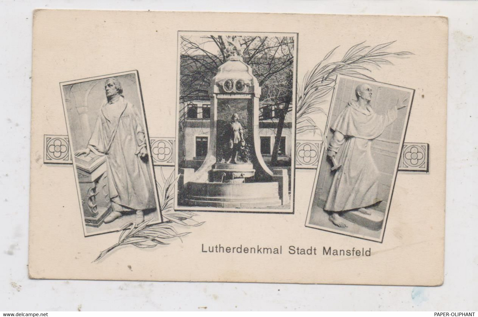 0-4275 MANSFELD, Lutherdenkmal, 3 Ansichten, 1913 Verlag Nacher - Mansfeld