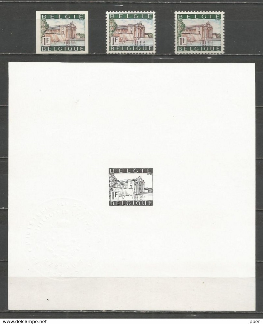 Belgique - Ieper - Ypres - Porte De Menin - Meenenpoort - Feuillet Ministériel + Non-dentelé + 1424** Et 1424P3** - Unused Stamps