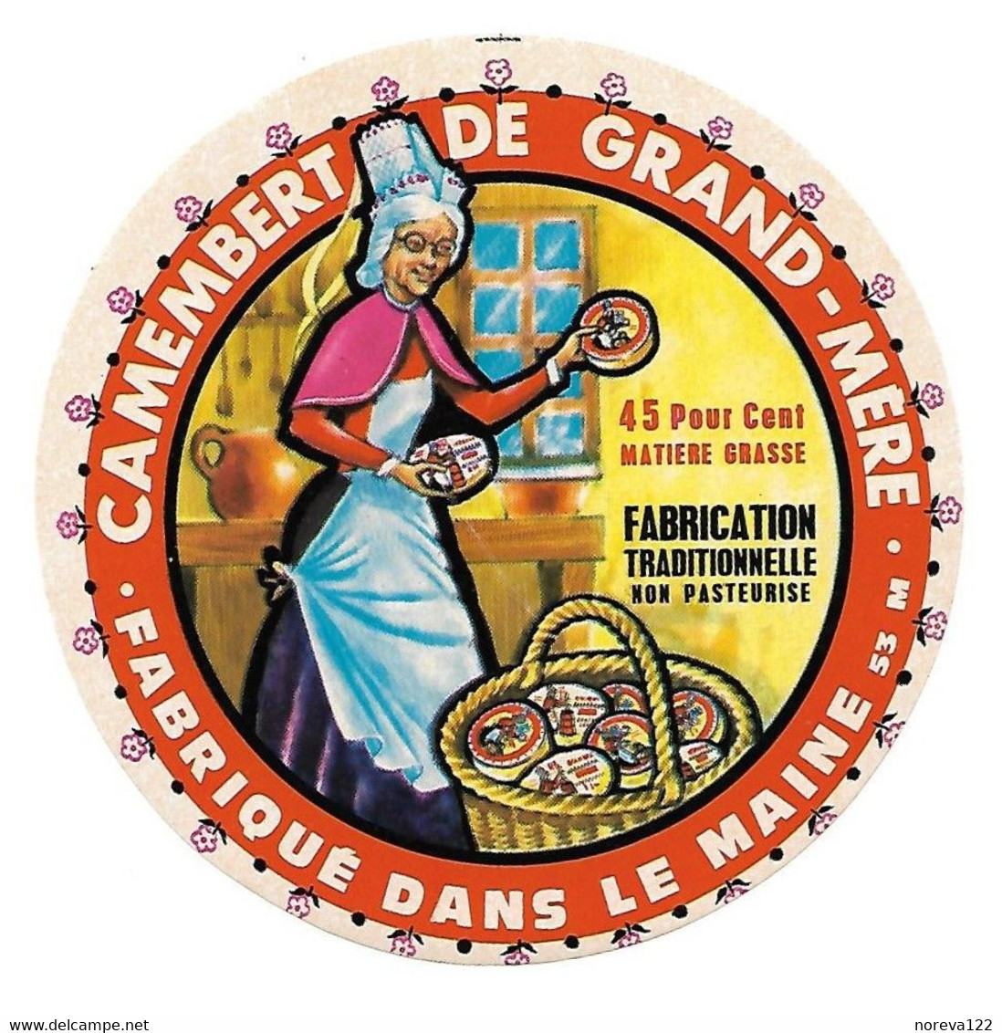 Etiqu. Camembert DE GRAND-MERE 53 - Cheese