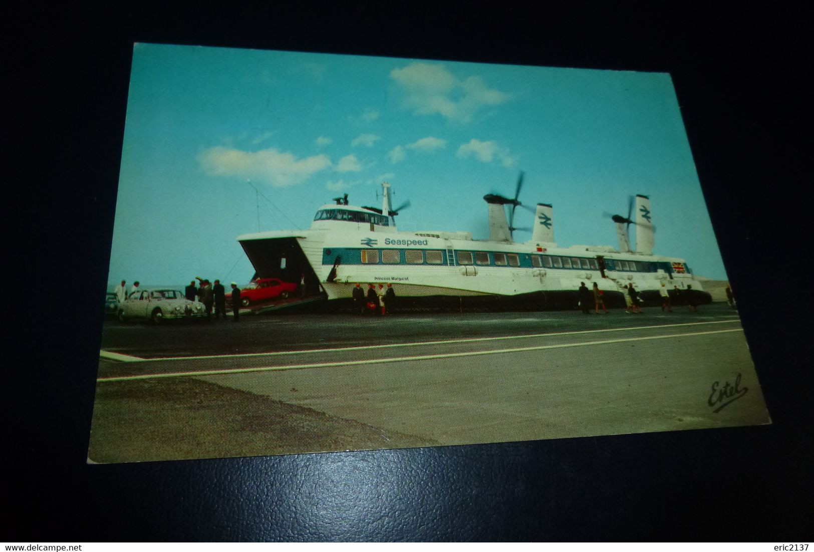 AEROGLISSEUR BRITANNIQUE HOVERCRAFT  FLAMME CALAIS ECHANGEUR EUROPEEN 1975 (re) - Hovercrafts