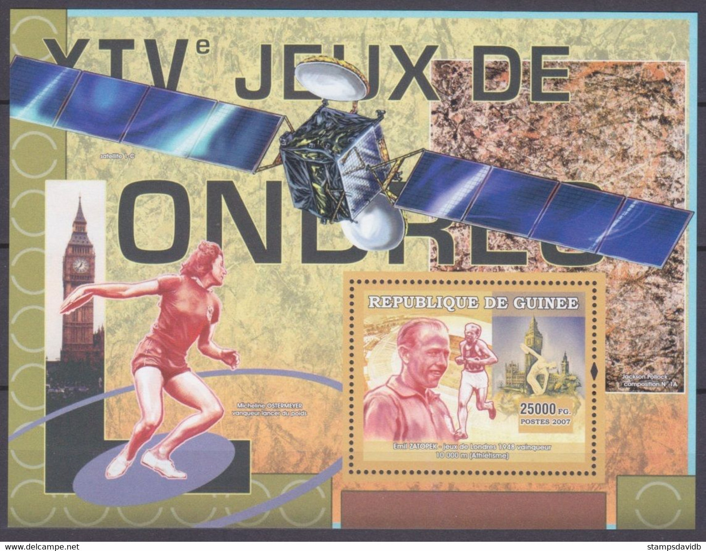 2007 Guinea 4618/B1132 1948 Olympic Games In London / Emil Zatopek 7,00 € - Estate 1948: Londra