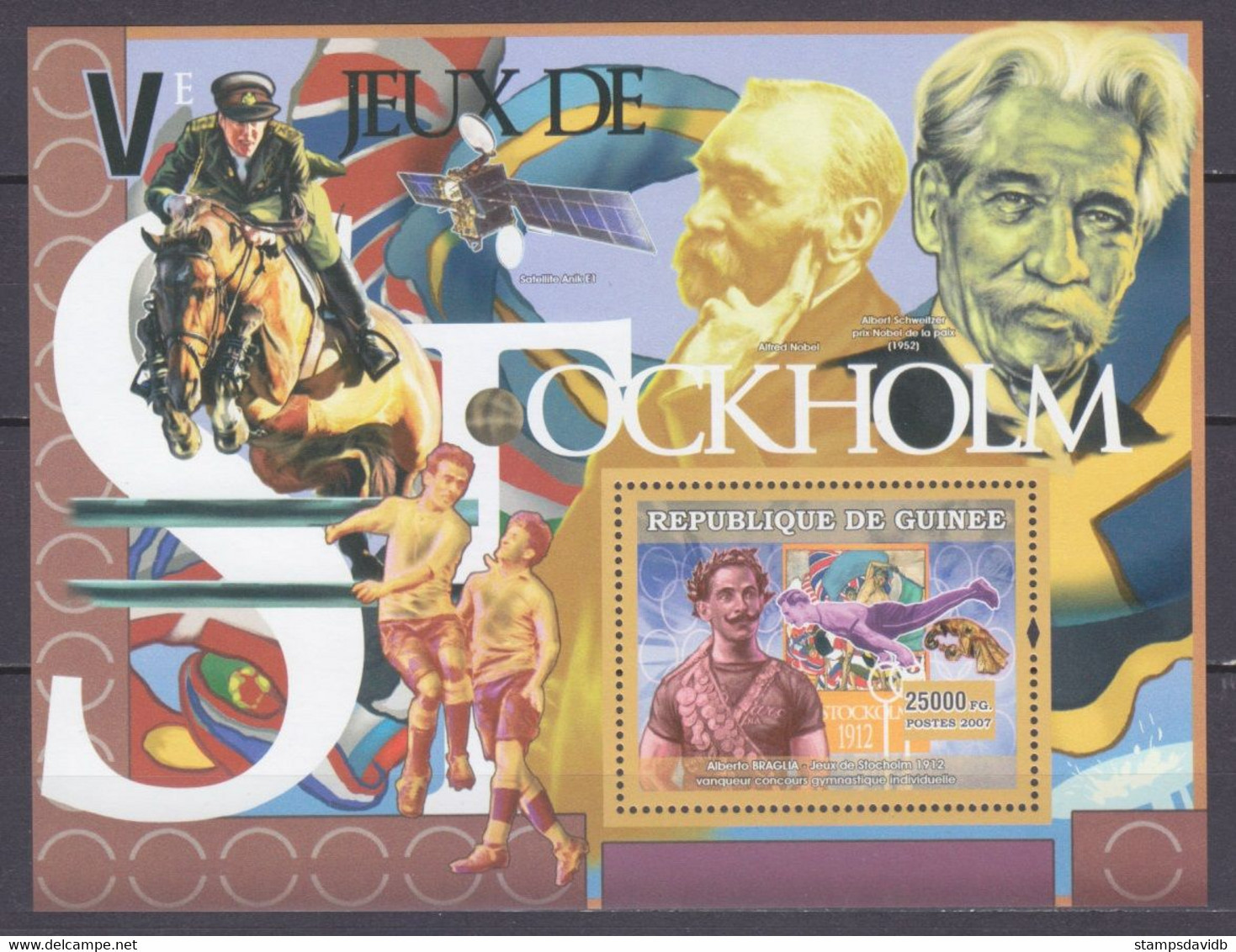 2007	Guinea	4609/B1123 1912 Olympic Games In Stockholm / Alberto Braglia	7,00 € - Verano 1912: Estocolmo