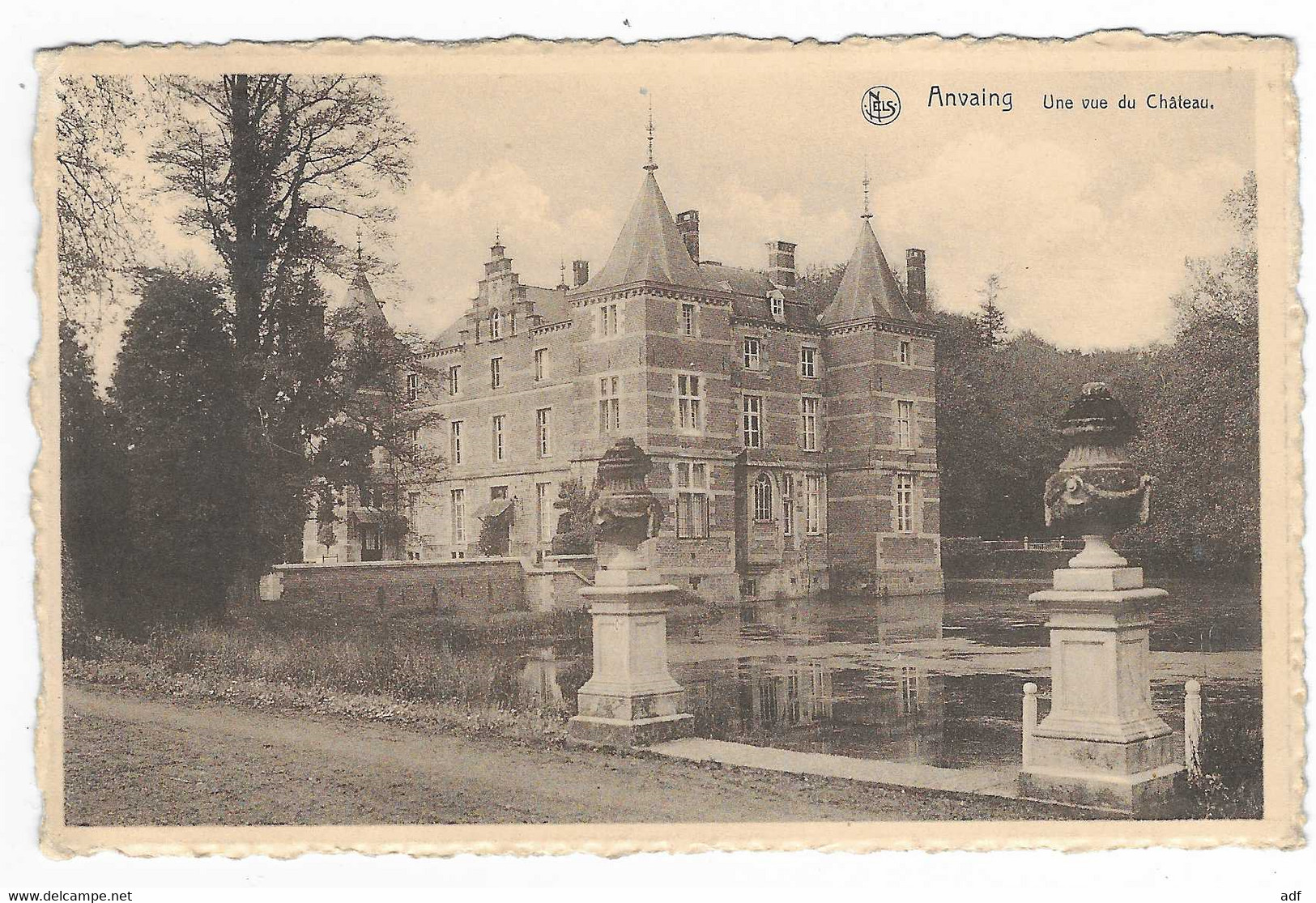 CPSM ANVAING, UNE VUE DU CHATEAU, Format 9 Cm Sur 14 Cm Environ, HAINAUT, BELGIQUE - Frasnes-lez-Anvaing