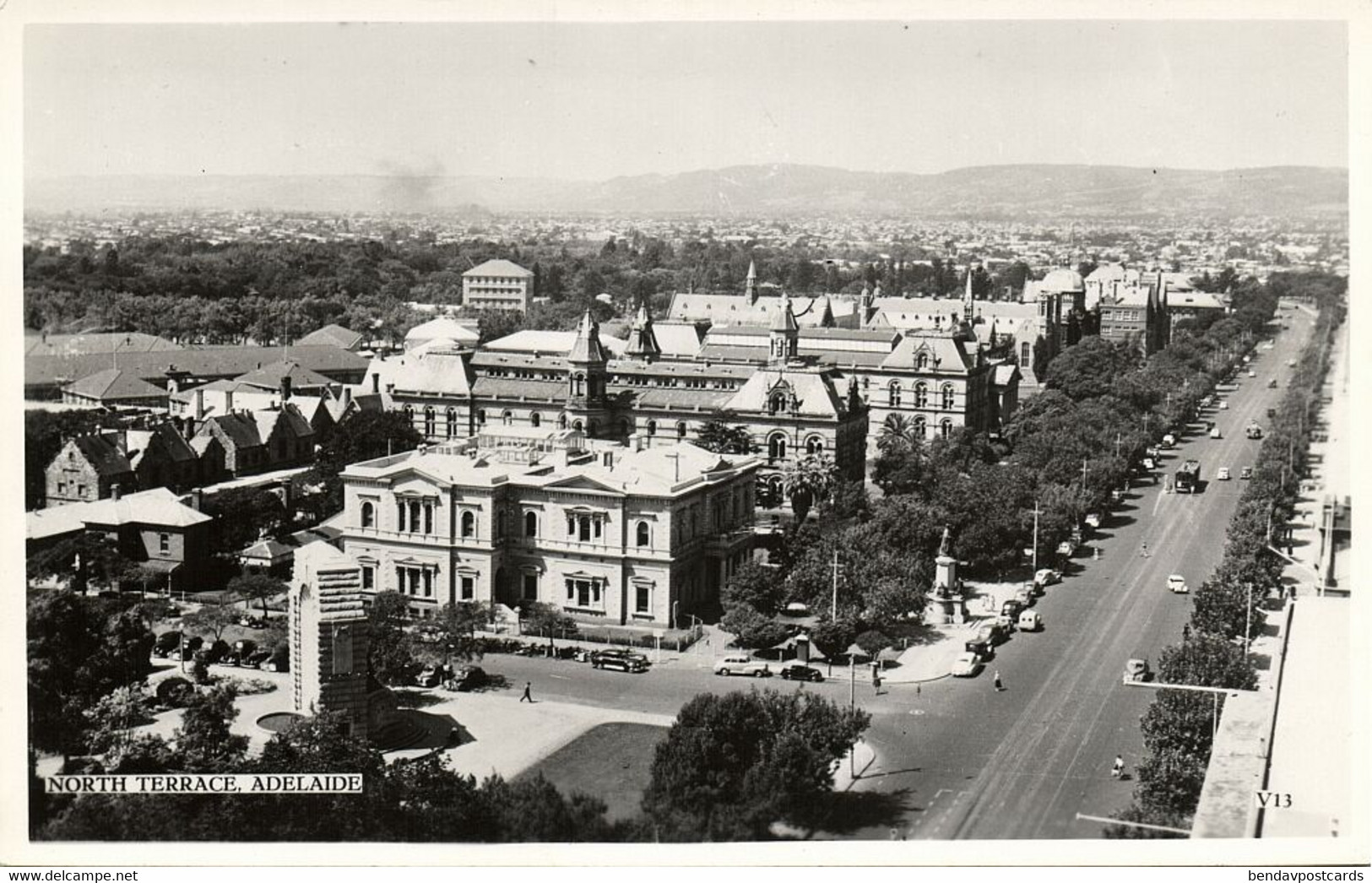 Australia, SA, ADELAIDE, North Terrace (1950s) Valentine's RPPC Postcard - Adelaide