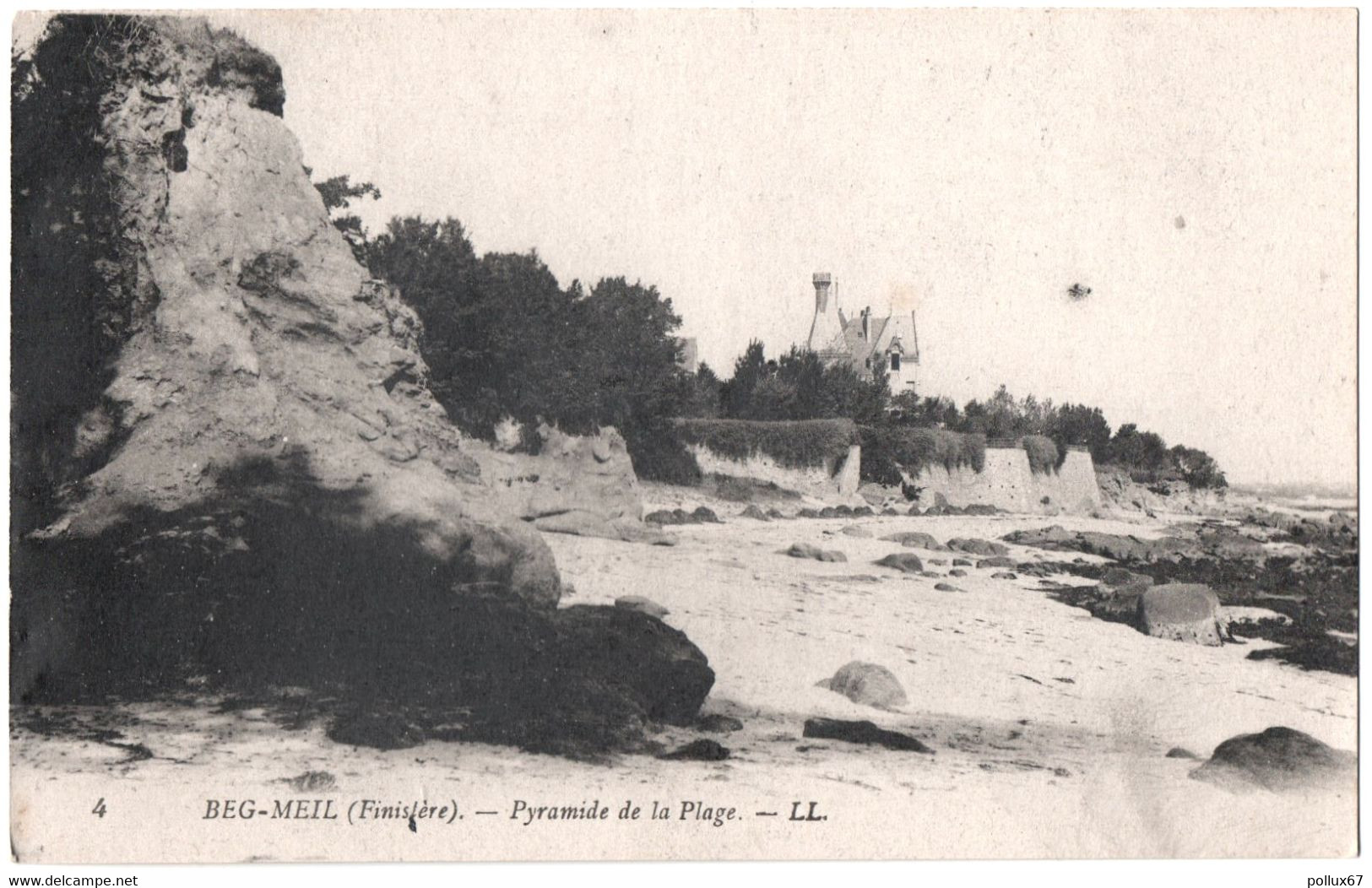 LOT 2 CPA DE BEG-MEIL  (FINISTERE)  VERS LA GREVE DE LANTECOST. PYRAMIDE DE LA PLAGE - Beg Meil