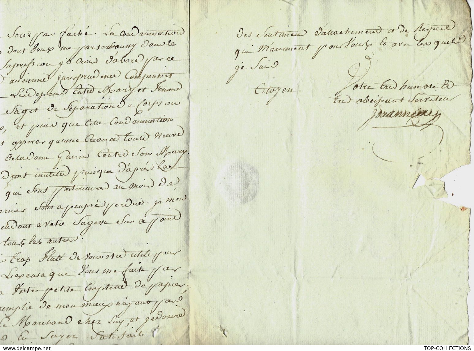 1792 LETTRE SIGNEE HOMME DE LOI Pour Château De Laléard  Charente Marit. St Hillaire De Villefranche  B.E.VOIR SCANS+HIS - Documents Historiques