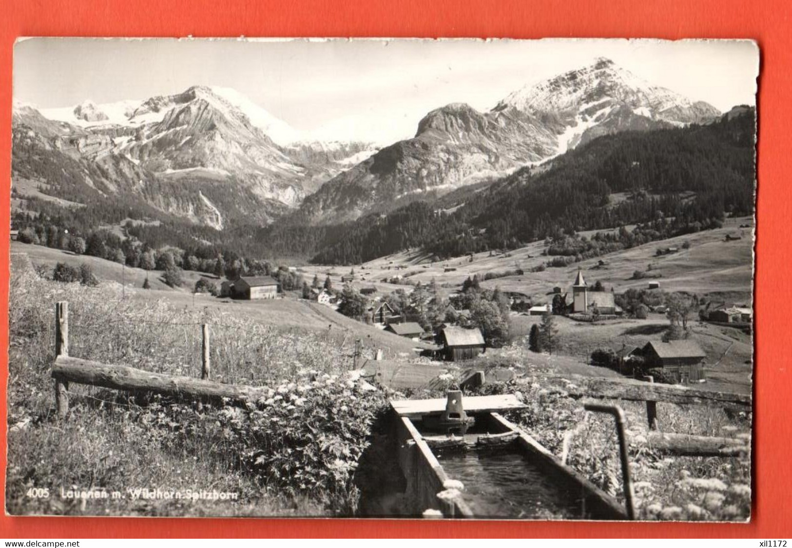 ZPZ-09 Lauenen Bezirk Saanen  Brunnen Feldpost - Lauenen