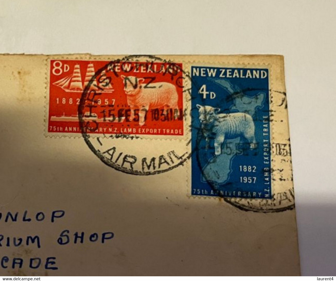 (1 G 52) New Zealand Cover Posted To Australia  - 1957 (sheeps Farming) - Cartas & Documentos