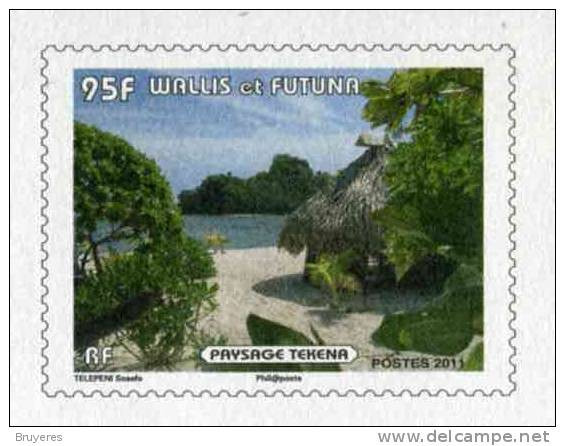 Entier Postal De 2011 De WALLIS & FUTUNA Sur Enveloppe Avec Timbre Et Illust. "PAYSAGE TEKENA" - Prêt-à-poster