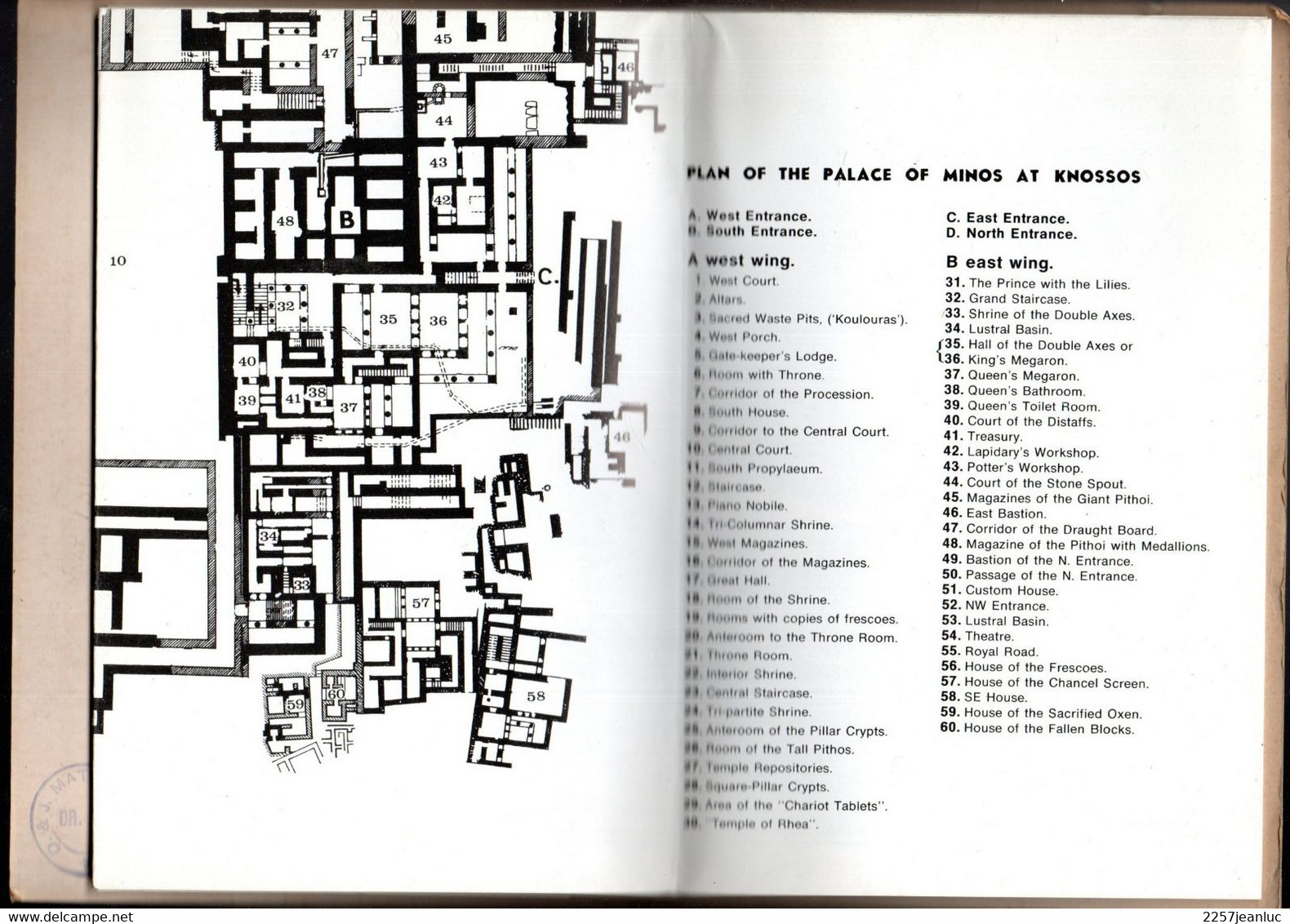 Knossos Grèce  * Plan Of The Palace Of Minos At Knossos - Europa