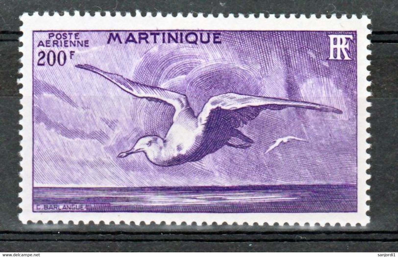 Martinique PA 15 Mouette Neuf Avec Trace De Charnière* TB MH Con Charnela Cote 48 - Airmail