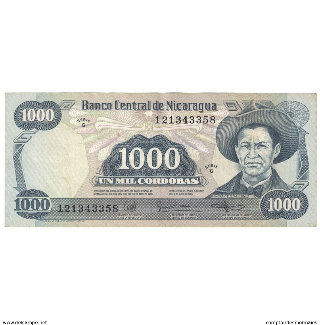 Billet, Nicaragua, 1000 Cordobas, 1987, KM:145a, TTB - Nicaragua