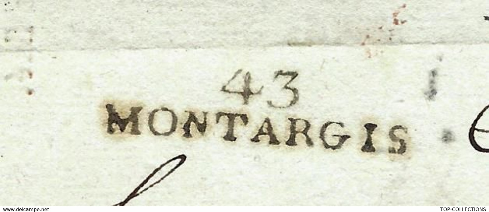 1808 LETTRE IMPRIMEE MARQUE 43 MONTARGIS ET CAD PARIS VOIR SCANS - 1801-1848: Voorlopers XIX