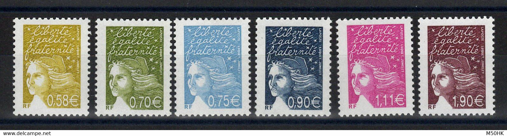 YV 3570 à 3575 N** Complète Marianne De Luquet - Prix = Faciale - Unused Stamps