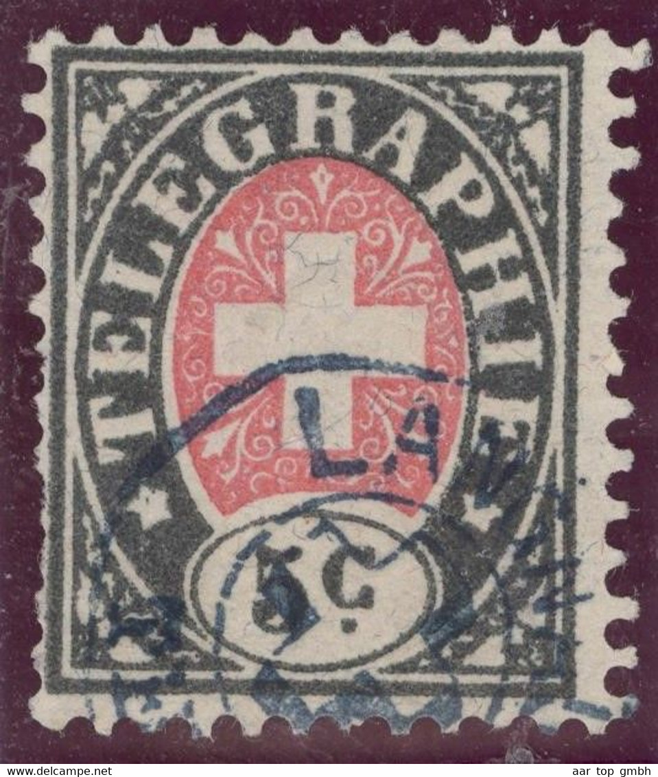 Heimat BE Langnau Auf Telegraphen-Marke 5 Rp. Zu#13 - Telegraafzegels