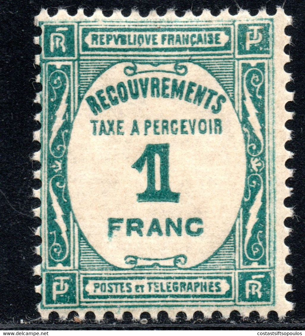 914.FRANCE,1927-1931 TAX  1 FR. # 60  VERY FINE AND VERY FRESH - Otros & Sin Clasificación