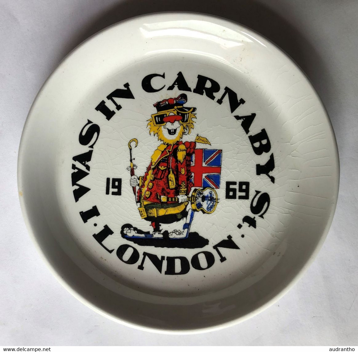 Vide Poche Coupelle Porcelaine I WAS IN CARNABY Carnaby St & Piccadilly 1969 LONDON I Was Lord Kitchener's Valet - Non Classificati