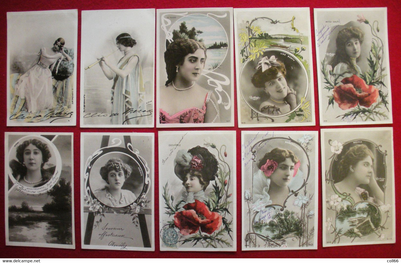 Lot 136 Cartes Postales 1904-1909 Artistes Et Vedettes Même Famille Larose éditeur Reutlinger Paris Franco Port/Europe - Entertainers