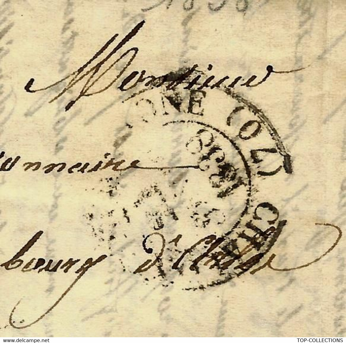 1838  LETTRE ECRITE « SUR LE BATEAU A VAPEUR sept.1838 TEXTE INTERESSANT SUR LE RHONE A DECOUVRIR