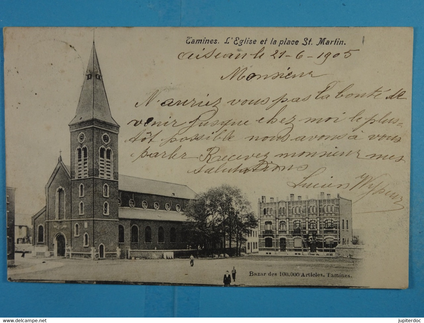 Tamines L'Eglise Et La Place St. Martin - Sambreville