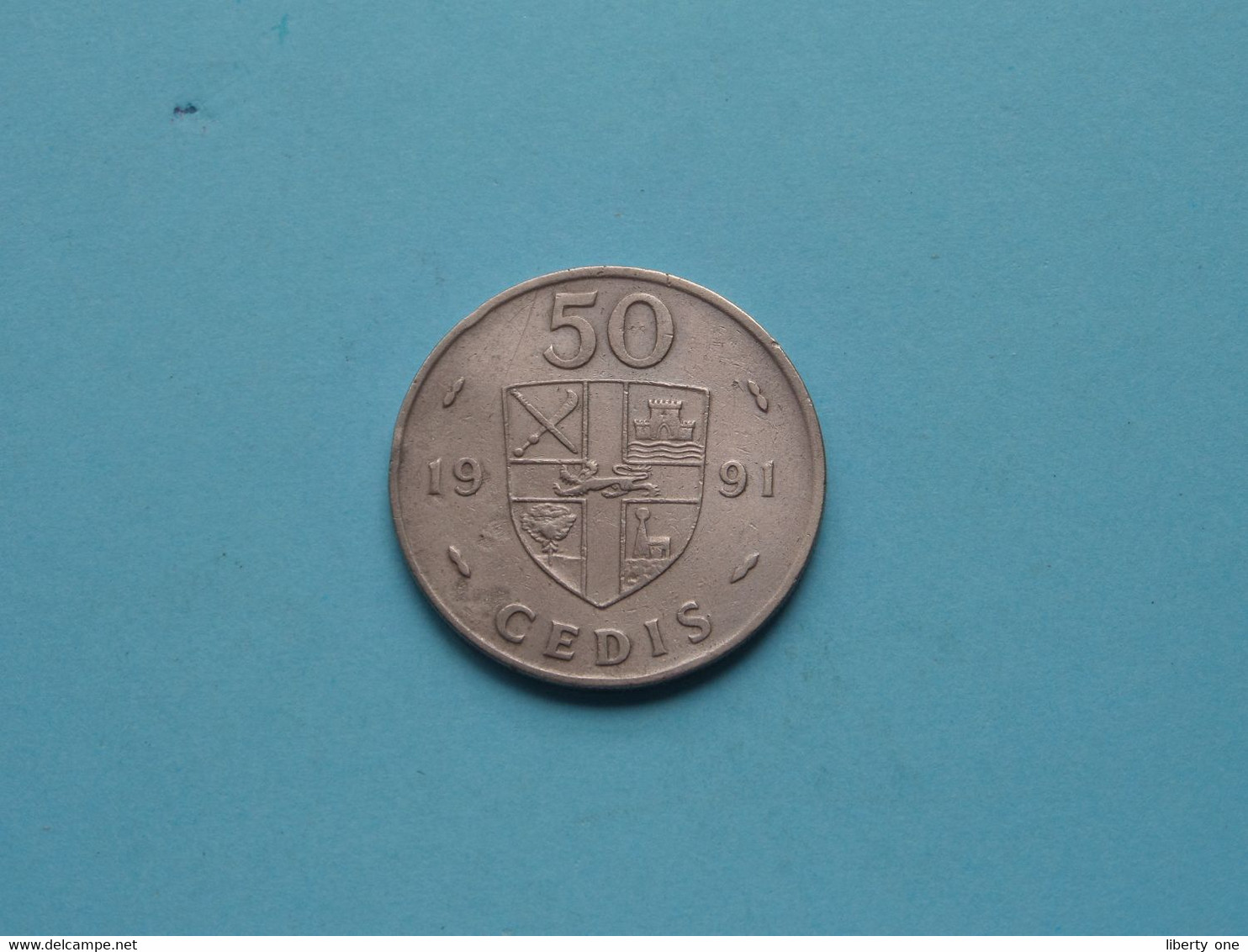 1991 - 50 Cedis - KM 31 ( Uncleaned Coin - For Grade, Please See Photo ) ! - Ghana