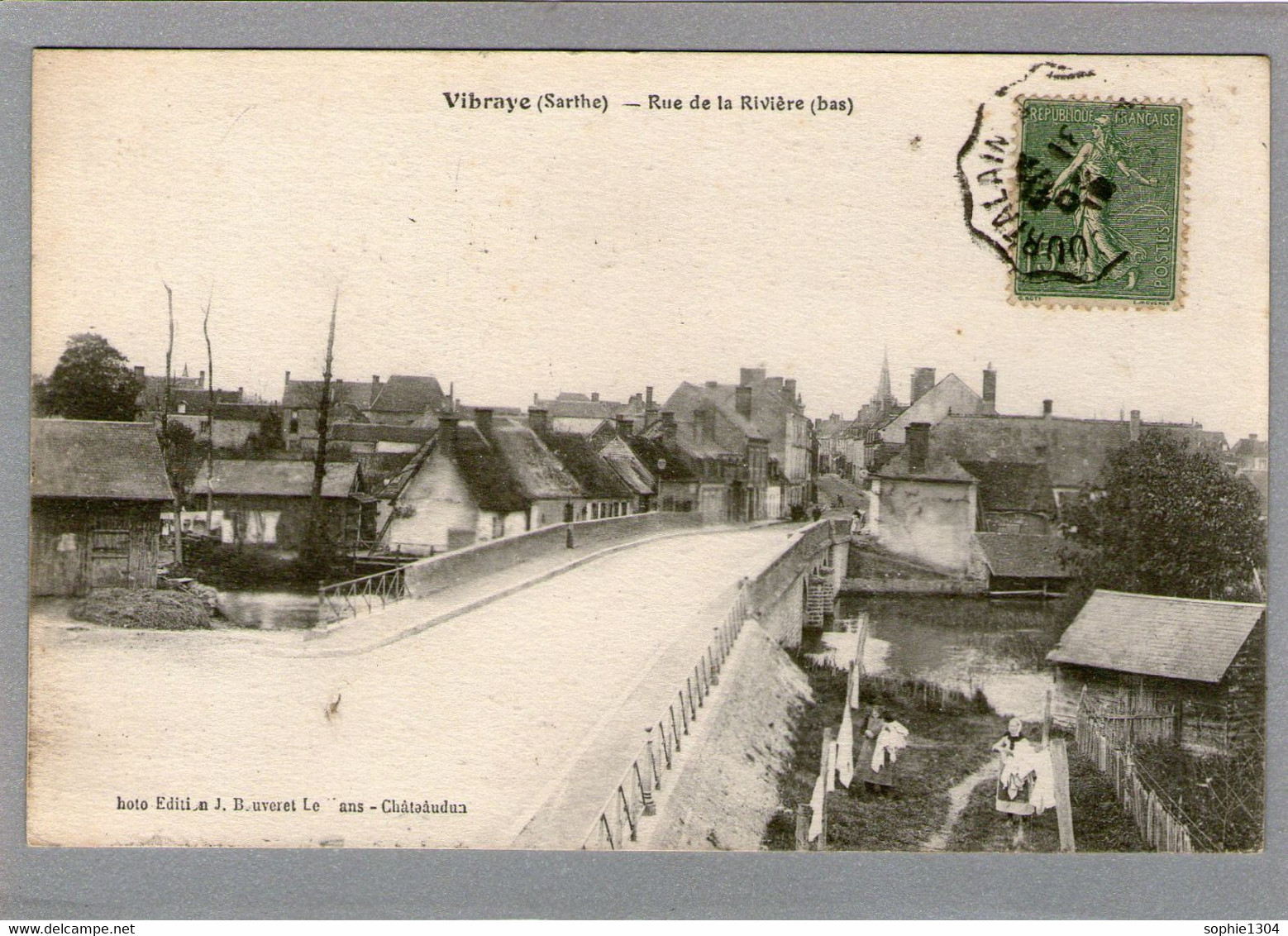 VIBRAYE -Rue De La Rivière - 1918 - - Vibraye