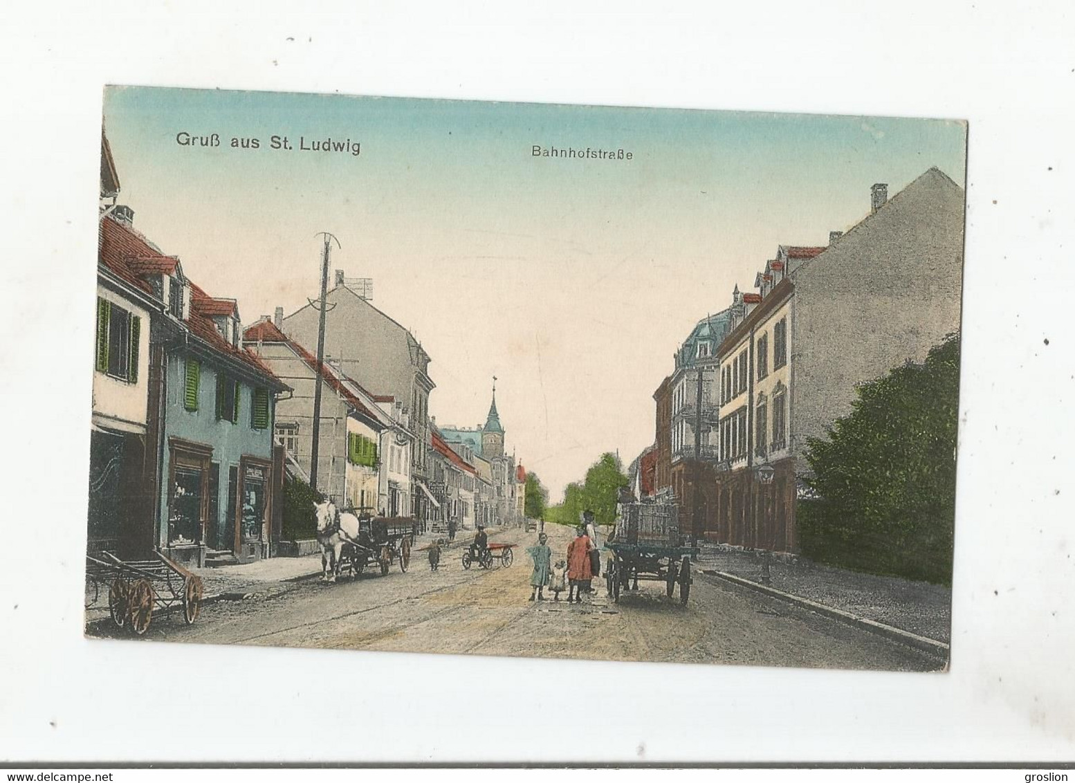 GRUSS AUS ST LUDWIG  (SAINT LOUIS HAUT RHIN)   BAHNOFSTRASSE - Saint Louis