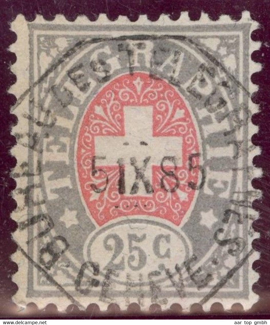 Heimat GE Geneve 1885-09-05 Auf Telegraphen-Marke 25 Rp. Zu#15 - Telegrafo
