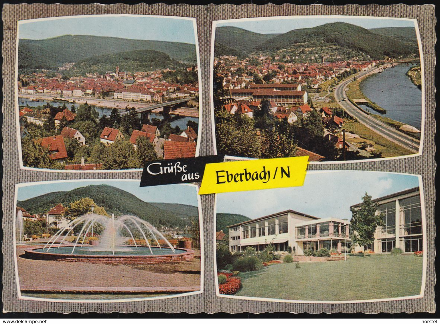 D-69412 Eberbach - Alte Ansichten - Neckarbrücke - Kurhaus - Brunnen - Nice Stamp - Eberbach