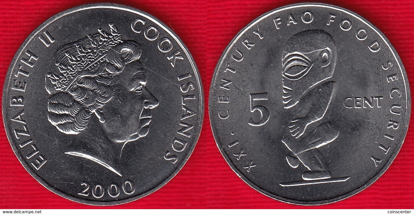 Cook Islands 5 Cents 2000 "21st Century Food Security" UNC - Cookeilanden