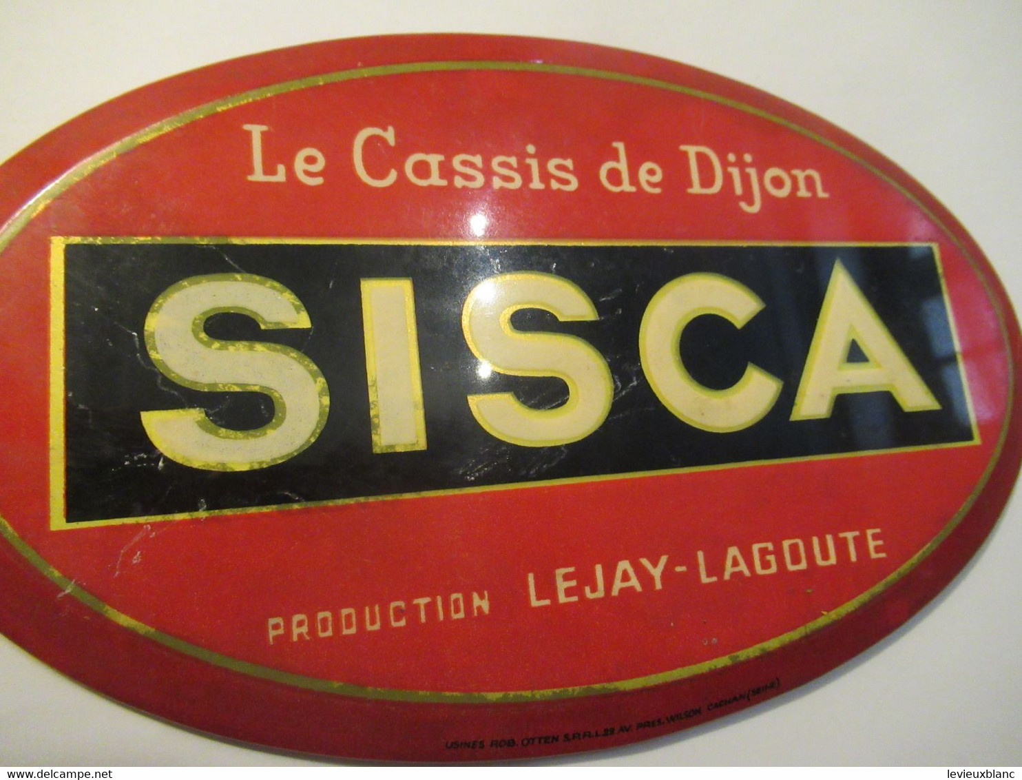 Glacoïde  Publicitaire Ancienne  De Bar / Le Cassis De DIJON/ SISCA/Production LEJAY-LAGOUTE /date à Déterminer  BFPP220 - Autres & Non Classés