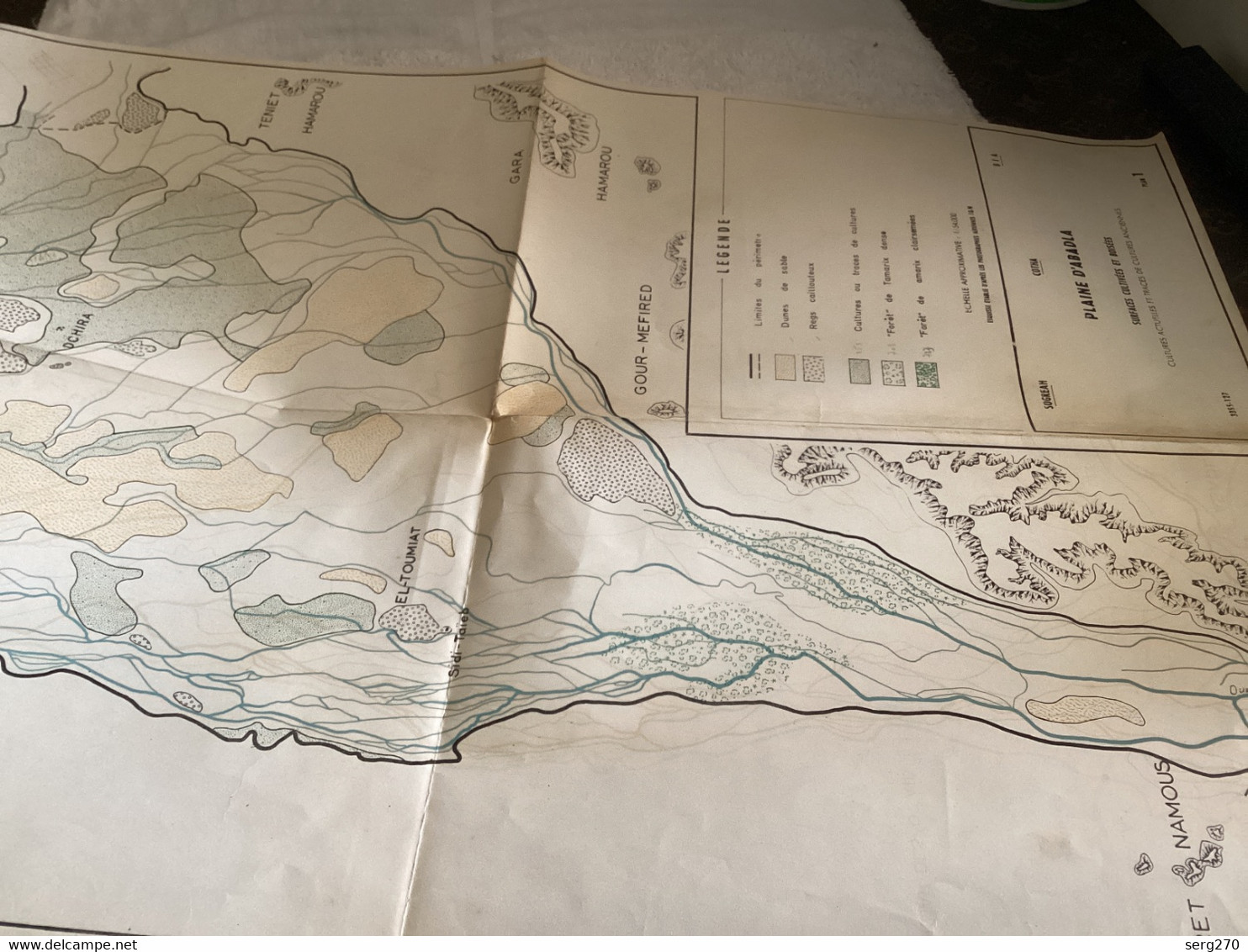 Plan Topographique PLAINE D'ABADLA  1956  Esquisse Établi D’après Les Photographies Aériennes - Public Works