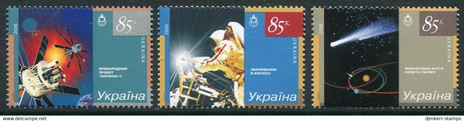 UKRAINE 2006 Space Exploration MNH / **.  Michel 782-84 - Ukraine